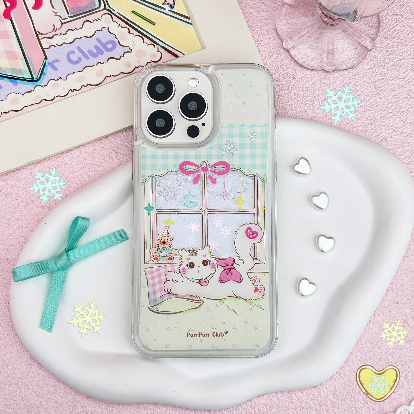 Cute kitten and puppy phone case