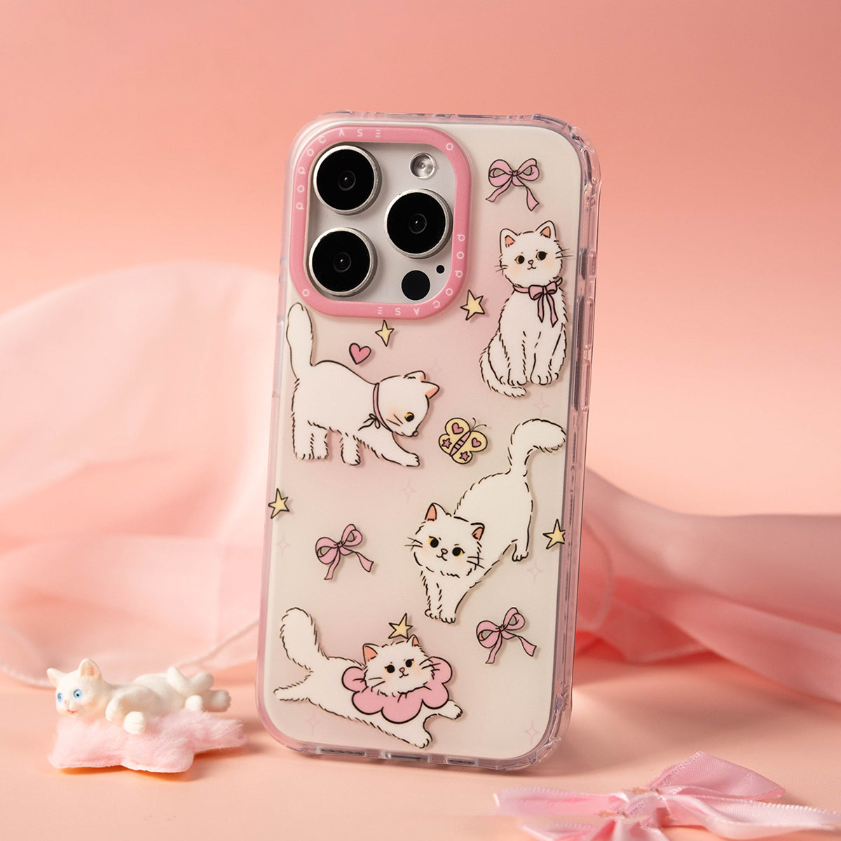 Cute kitten and puppy phone case