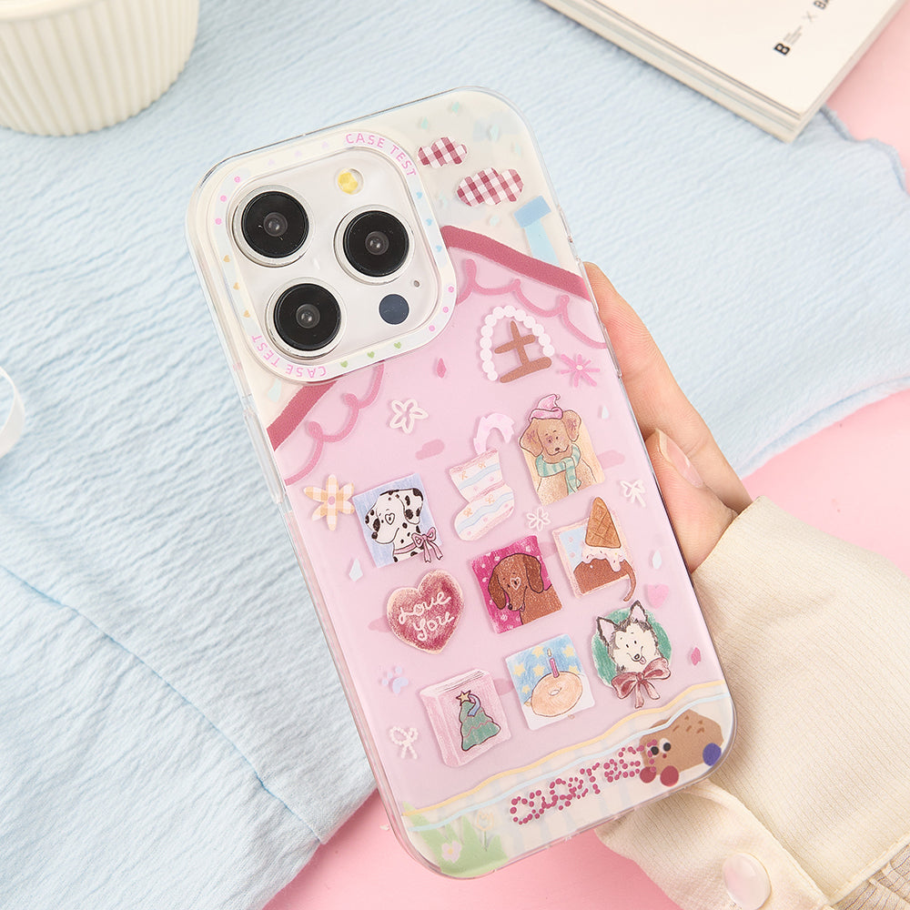 Cute kitten and puppy phone case