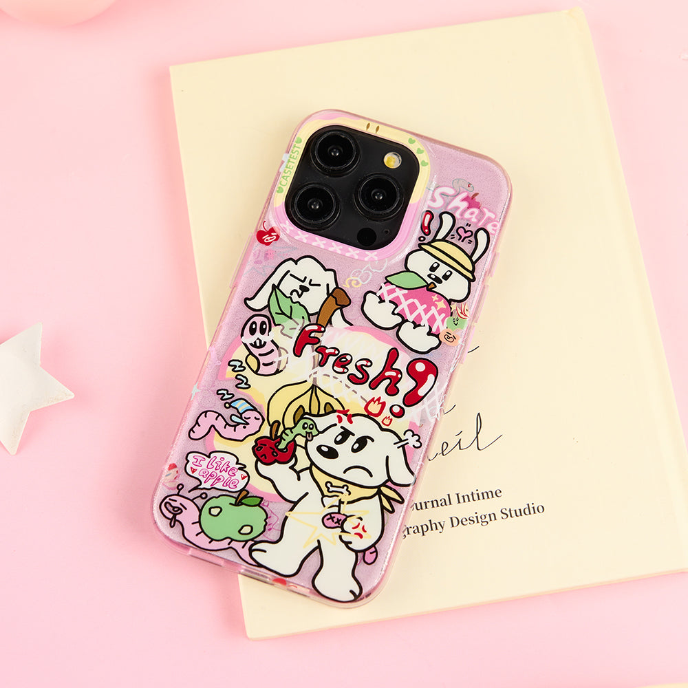 Cute kitten and puppy phone case