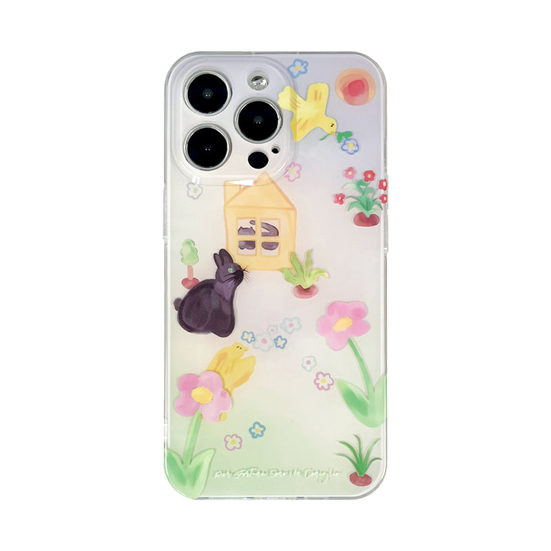 Cute kitten and puppy phone case