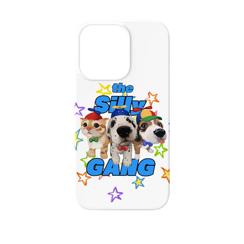 Cute kitten and puppy phone case