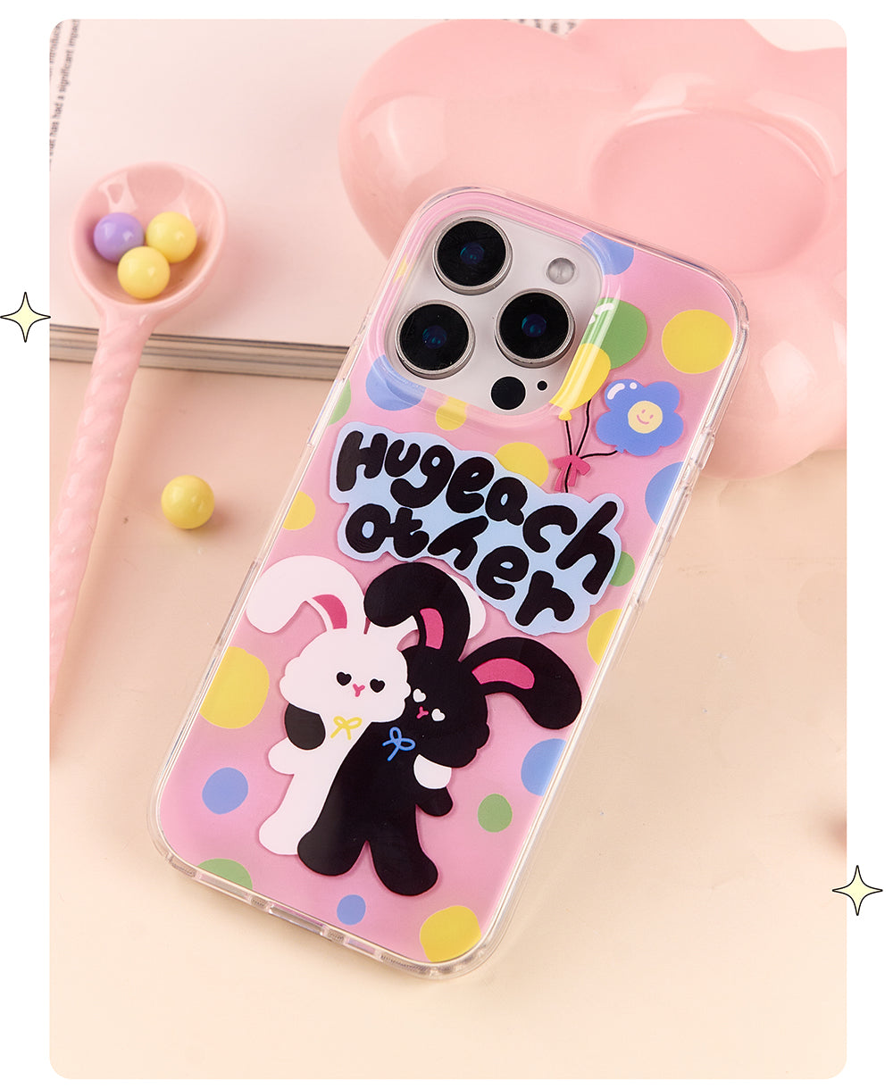 Cute kitten and puppy phone case