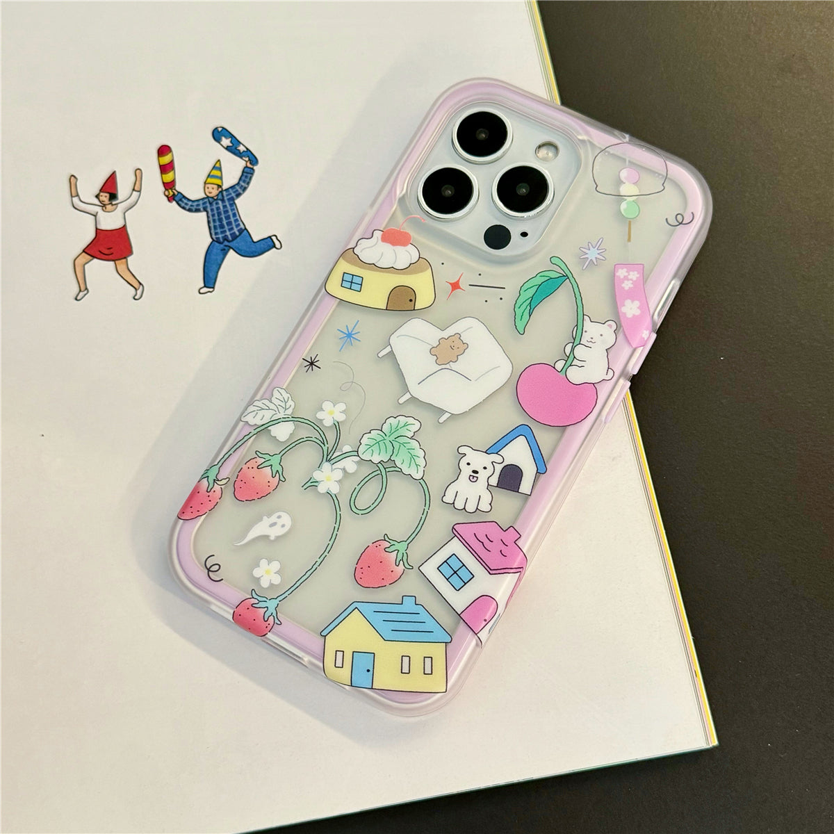 Cute kitten and puppy phone case