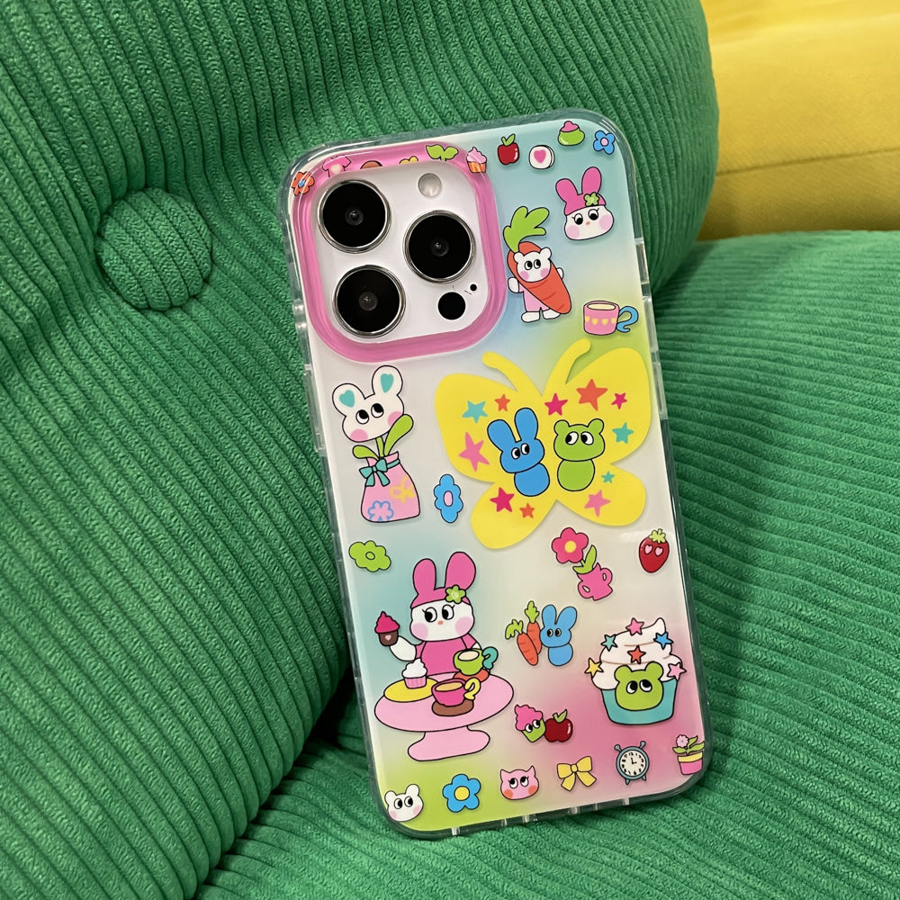 Cute kitten and puppy phone case