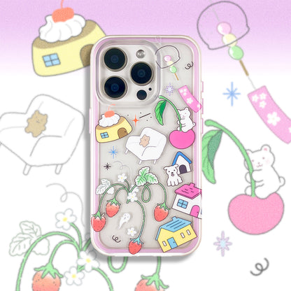 Cute kitten and puppy phone case