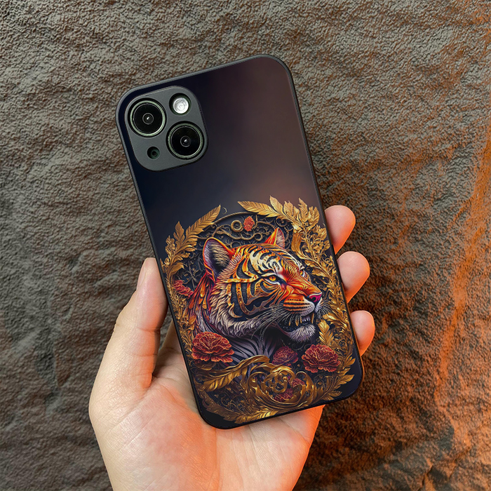 vvcases original tiger glass phone case