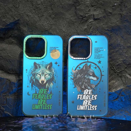 original wolf aurora laser anti-fall mobile phone case