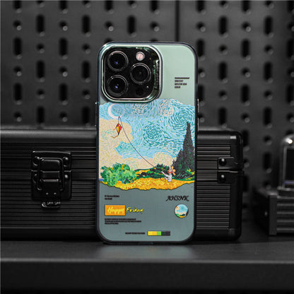 Van Gogh's famous painting original electroplated mobile phone case